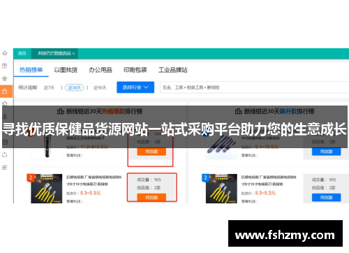 寻找优质保健品货源网站一站式采购平台助力您的生意成长